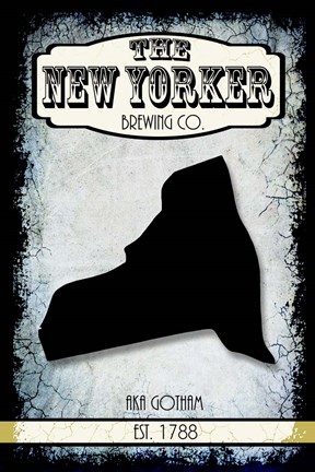 Framed States Brewing Co - New York Print