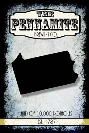 Framed States Brewing Co - Pennsylvania Print