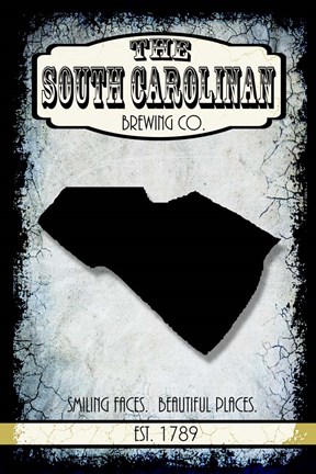 Framed States Brewing Co - South Carolina Print