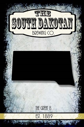 Framed States Brewing Co - South Dakota Print