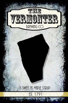 Framed States Brewing Co - Vermont Print