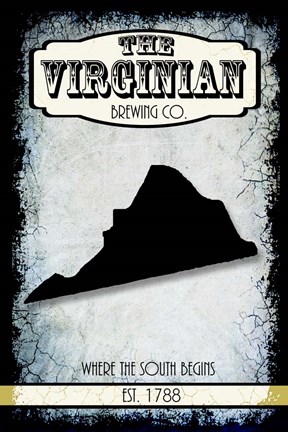 Framed States Brewing Co - Virginia Print