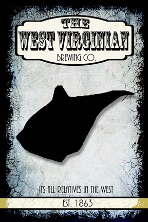 Framed States Brewing Co - West Virginia Print