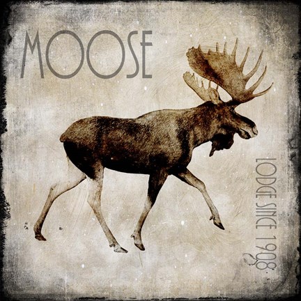 Framed Moose Lodge 2 Print