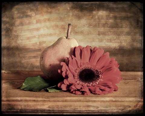 Framed Kitchen Pear 1 Print