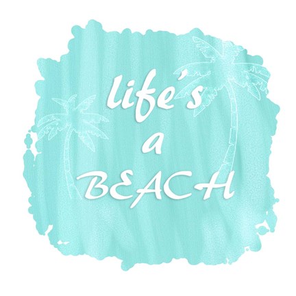 Framed Life&#39;s A Beach Print