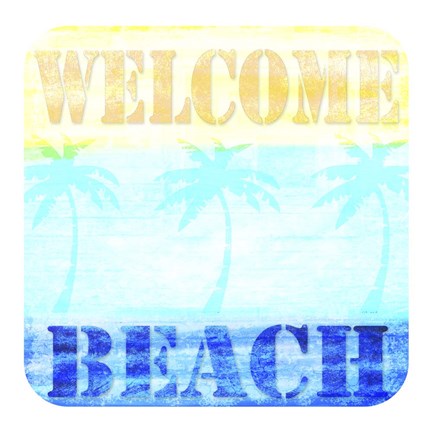 Framed Welcome Beach 2 Print