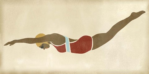 Framed Vintage Diver II Print