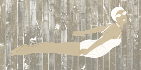 Framed Vintage Diver III Print