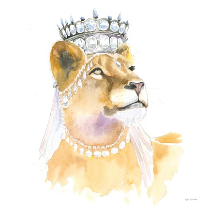 Framed Jungle Royalty II Crop Print