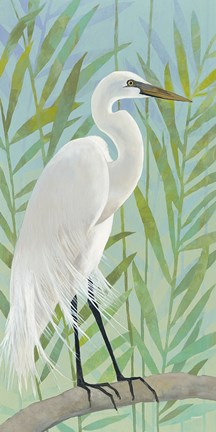 Framed Egret by the Shore I Print