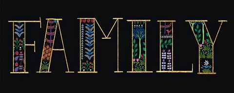 Framed Bright Folklore Family Print