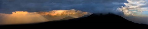 Framed Volcanoes at Sunset, Rwanda Print