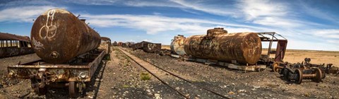 Framed Train Cemetery, Salar De Uyuni, Altiplano, Bolivia Print