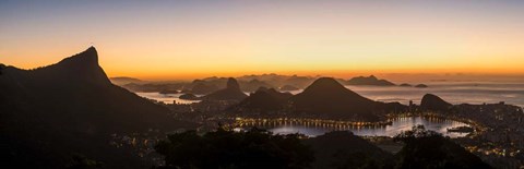Framed View from Chinese Pavilion, Rio de Janeiro, Brazil Print