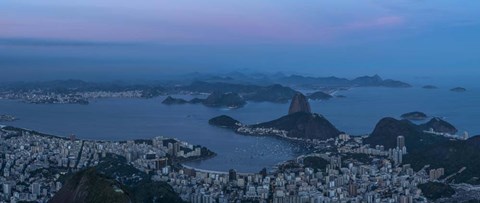 Framed View of City from Christ the Redeemer, Rio de Janeiro, Brazil Print