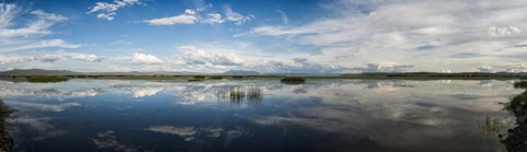 Framed Clouds Reflecting in Lake Cuitzeo, Michoacan State, Mexico Print