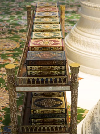 Framed Korans at Sheikh Zayed Bin Sultan Al Nahyan Grand Mosque, Abu Dhabi Print