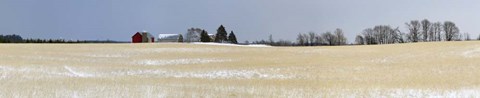 Framed Winter Farm in Door County, Wisconsin Print