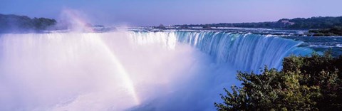 Framed Horseshoe Falls with Rainbow, Niagara Falls, Ontario, Canada Print