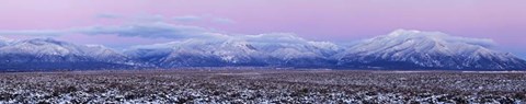 Framed Sangre De Cristo Range Under Snow, Taos County, New Mexico Print