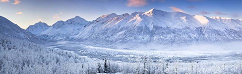 Framed Polar Bear Peak and Eagle Peak and Hurdygurdy Mountain, Alaska Print