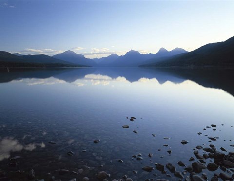 Framed Lake McDonald and the Rocky Mountains, Montana Print