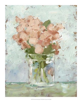 Framed Impressionist Floral Study I Print