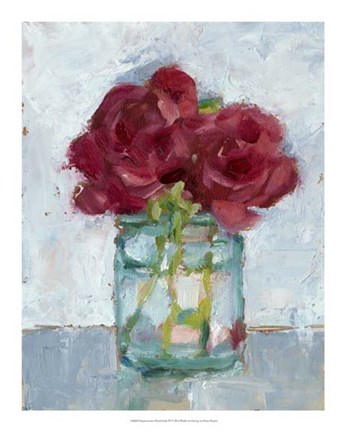 Framed Impressionist Floral Study IV Print