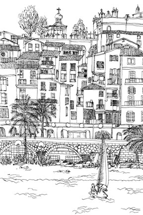 Framed B&amp;W City Scene V Print