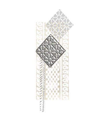 Framed Block Print Composition I Print