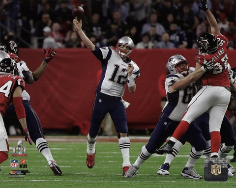 Framed Tom Brady Super Bowl LI Print