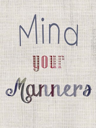 Framed Manners IV Print