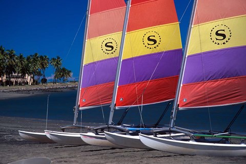 Framed Yachts, Sheraton Royal Denarau Resort, Fiji Print
