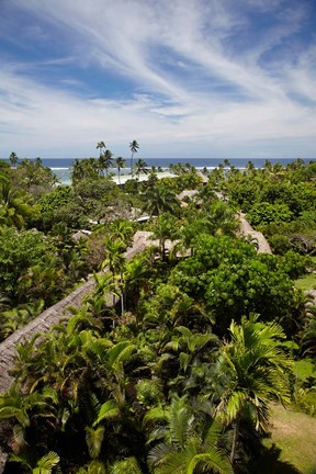 Framed Outrigger on the Lagoon, Coral Coast, Viti Levu, Fiji Print