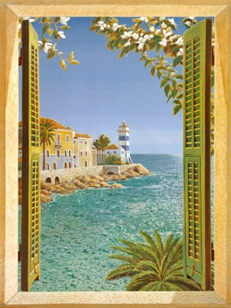 Framed Rinestra Sul Mare Print