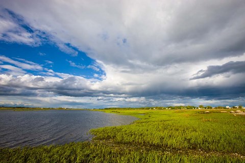 Framed Salt Marsh side of Long Beach in Stratford, Connecticut Print