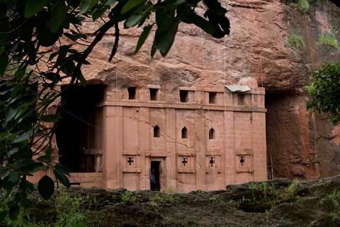 Framed Rock-Hewn Coptic Church, Blue Nile River Basin, Ethiopia Print