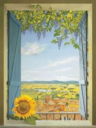 Framed Finestra Sul Borgo Print