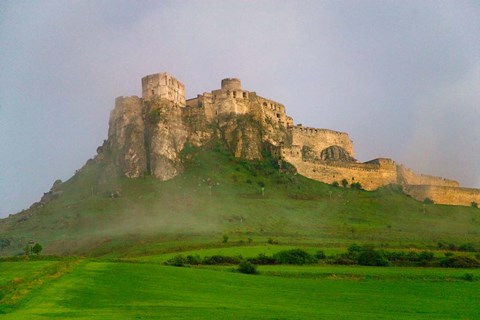 Framed Spissky Hrad in Mist, Slovakia Print