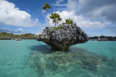 Framed Scenic lagoon, Southern Lau Group, Island of Fulanga, Fiji Print