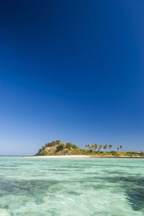 Framed Turquoise waters of Blue Lagoon, Yasawa, Fiji Print