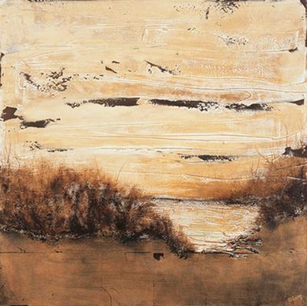 Framed Evenings Amber II Print