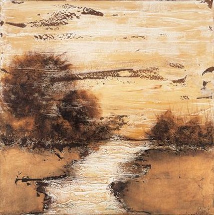 Framed Dina Lowery - Evenings Amber I Size 27.5x27.5 Print