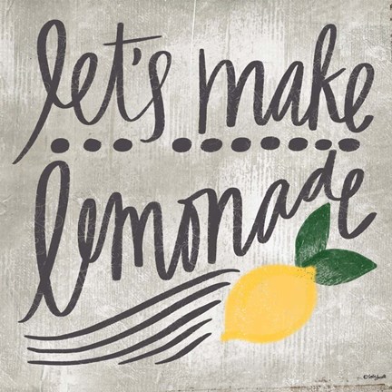 Framed Let&#39;s Make Lemonade Print