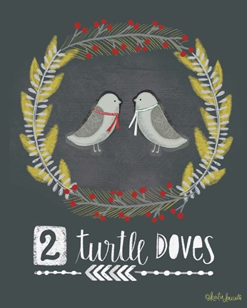 Framed 2 Turtledoves Print