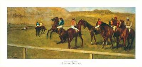 Framed Chevaux de Courses Print