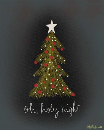 Framed Oh Holy Night Tree Print