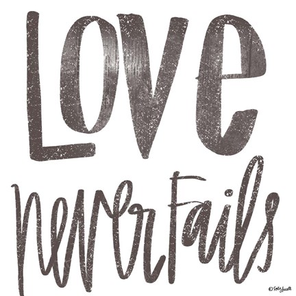 Framed Love Never Fails Print