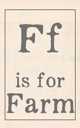 Framed F is for Farm Print